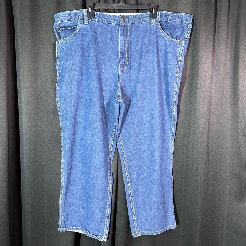 King Size Denim Jeans Pants Slacks 46/38 (46/26 Actual) Cotton Comfort Waist EUC